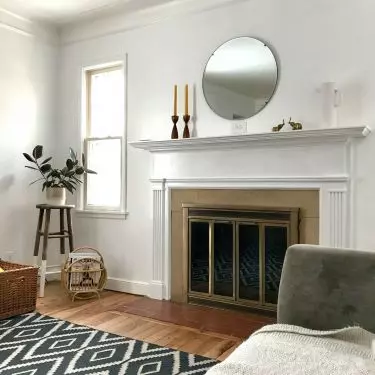 Fireplace in the interior