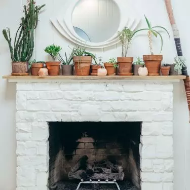 Fireplace in the interior