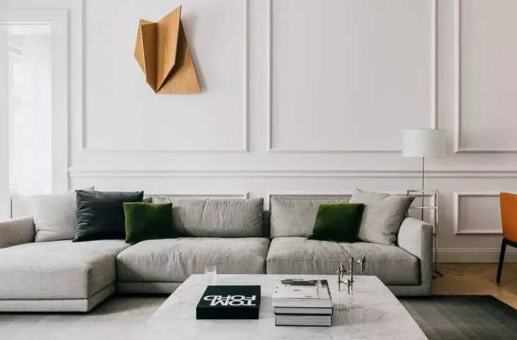 elegant stuccowork on bright walls