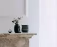detal zaprojektowanego przez architektkę kominka