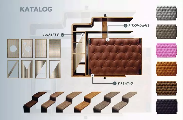 Projekt mebla Helios, katalog