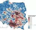 accessibility rate in public transport is always higher in urbanized and more densely populated areas