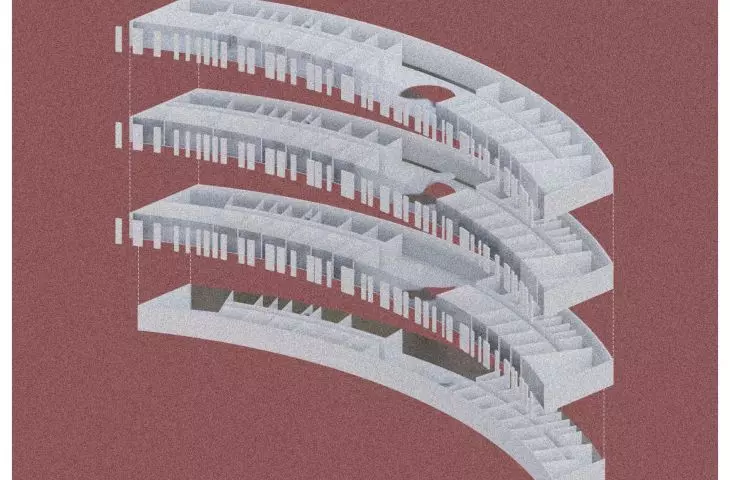 White House design, axonometry