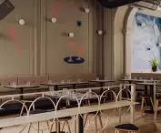 in the interior, the designers tried to combine classical and entertainment motifs