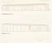 Elevations and cross-section of the project