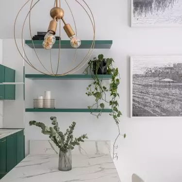 Emerald and gold - kitchen