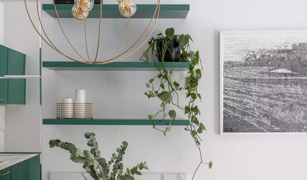 Emerald and gold - kitchen