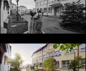 Woonerf designed in the immediate vicinity of the marketplace