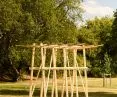 The summer stage is one of the city furniture made at the workshop