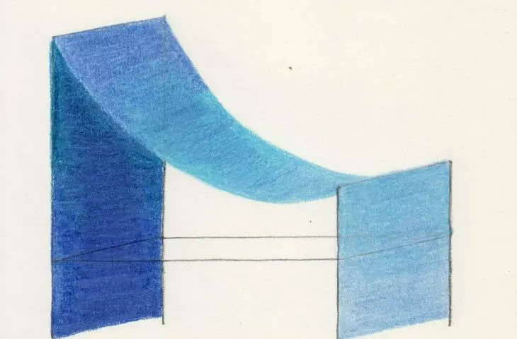 Alicja Bielawska, rysunki do „Domu odzianego”, ołówek, kredka, papier, 2020–2021, baldachim letni