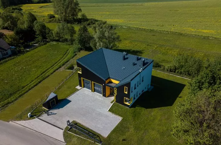 The building of OSP Bosutów top view