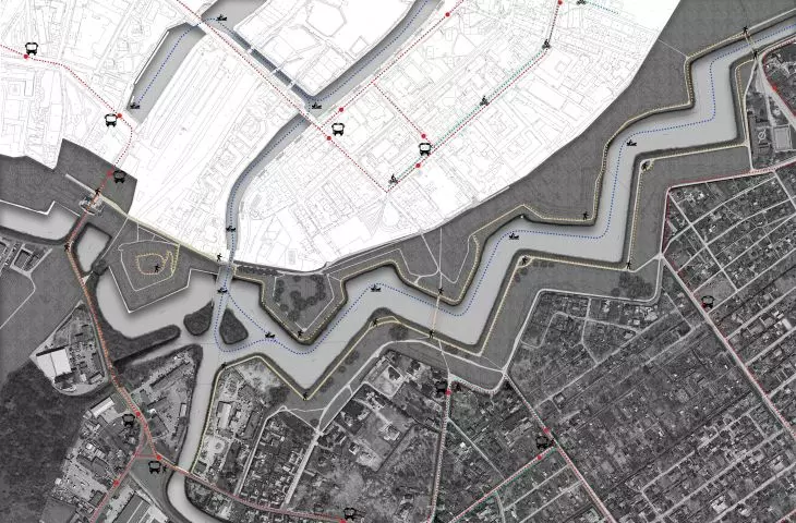 Projekt zagospodarowania fortyfikacji gdańskich, analiza transportu