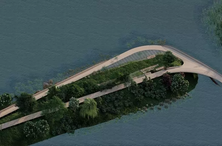 Marina seen from a bird's eye view