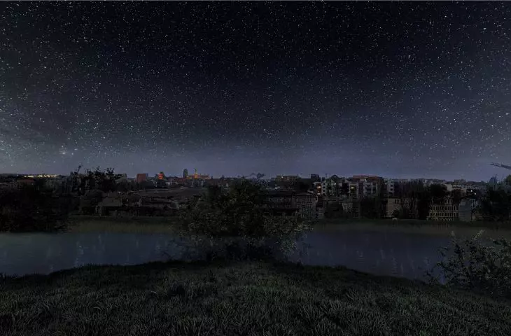 Panorama Gdańska widziana z dachu pawilonu