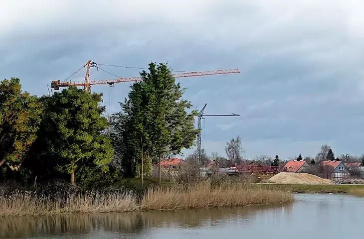 Cross section through the entire project site