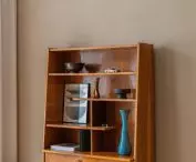 A bookcase designed by Rajmund Halas in the early 1960s.