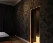decorative wallpaper in the bedroom