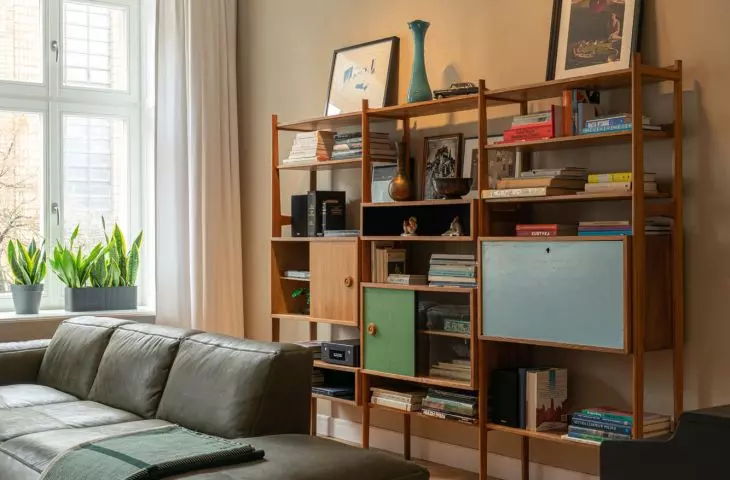 bookcase designed by Rajmund Halas, part of a combination set type 1329