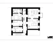 floor plan of an apartment in a townhouse