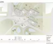 Projekt budynku wioski olimpijskiej, plan zagospodarowania terenu