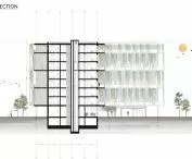Projekt budynku olimpijskiego, przekrój