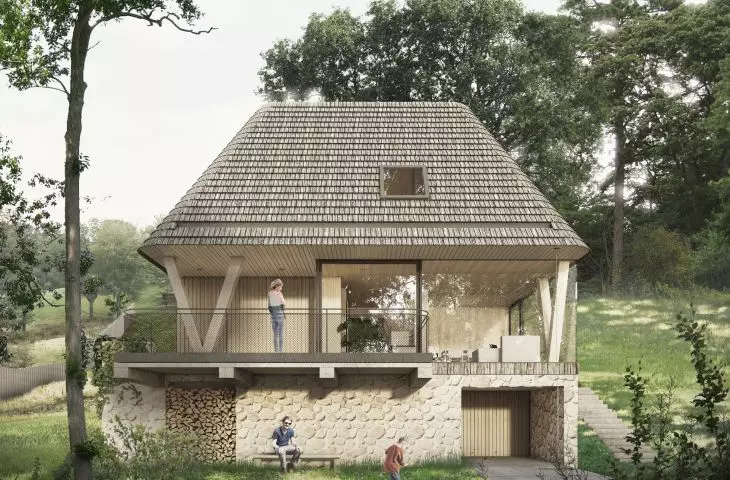 Projekt domu letniskowego w Gorcach  