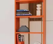 orange bookcase