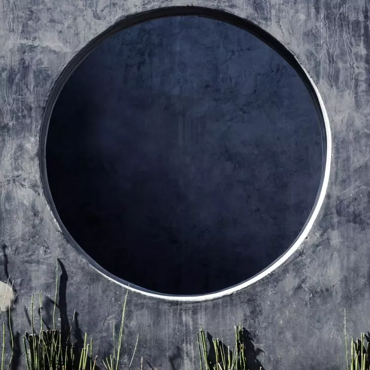 Round window in the building