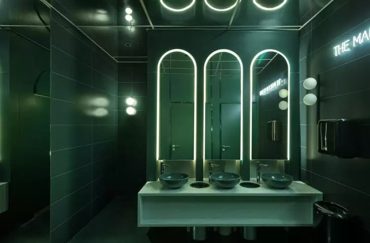 Subdued bathroom interior