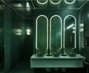 Subdued bathroom interior