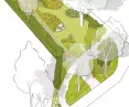 Visualization of the park in Bielany on Reymonta Street.