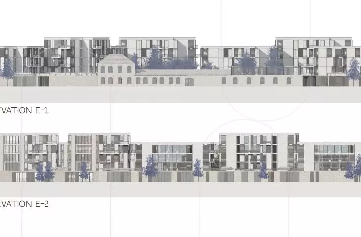 Elevations of the designed establishment