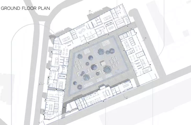 First floor plan of the entire establishment