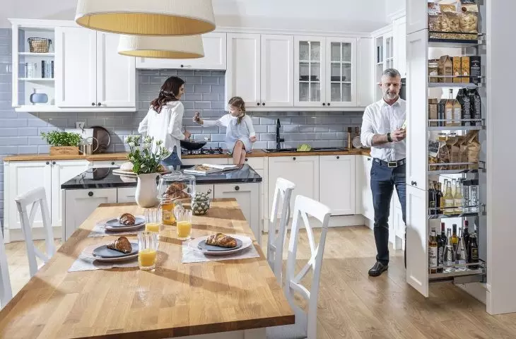 You do not need to have a separate room to create a pantry