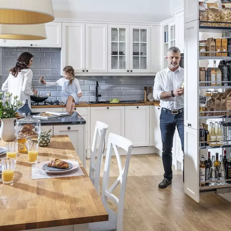 You do not need to have a separate room to create a pantry