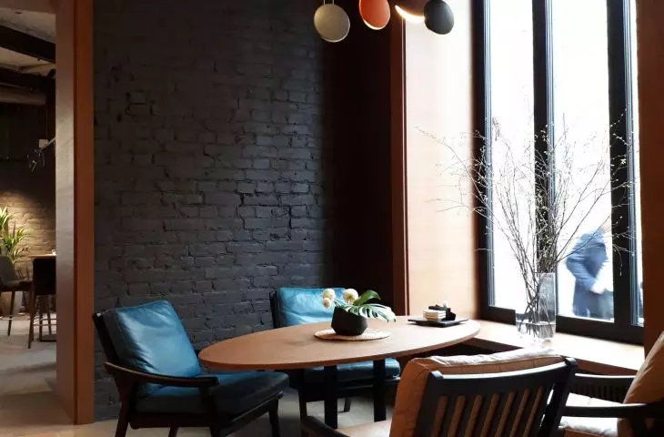 Interior in dark colors