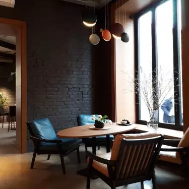 Interior in dark colors