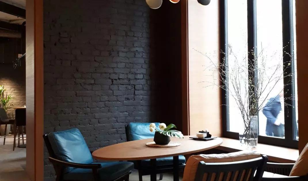 Interior in dark colors