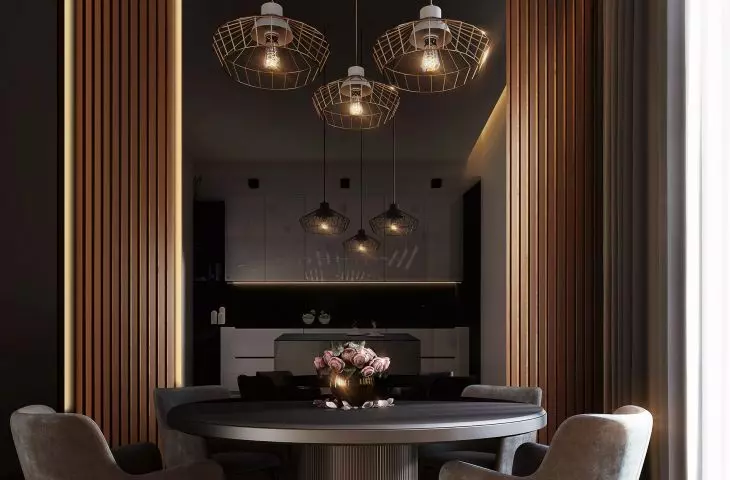 Interior in dark colors