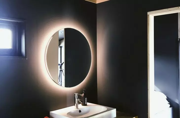 Interior in dark colors