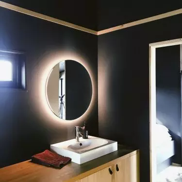 Interior in dark colors