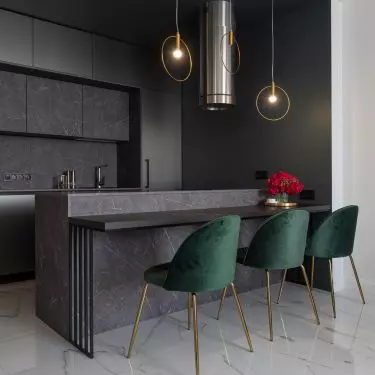 Interior in dark colors