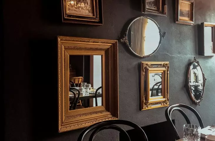 Interior in dark colors