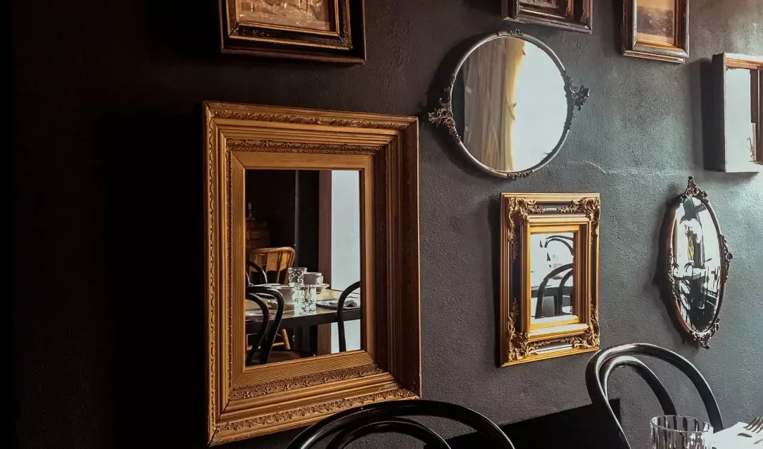 Interior in dark colors