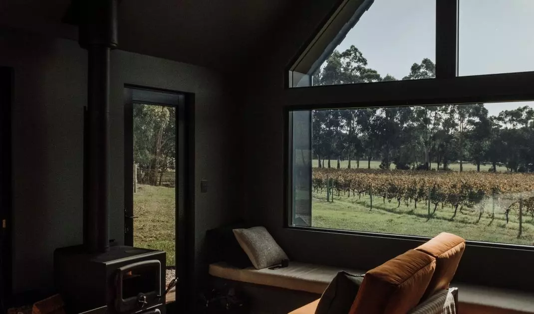 Interior in dark colors