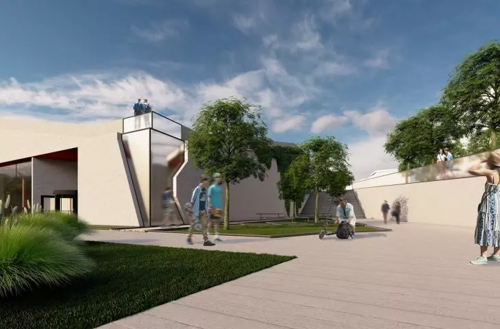 Vancouver community center project, courtyard 