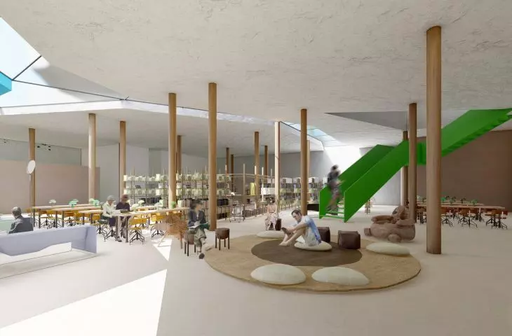 Projekt centrum społecznego w Vancouver, wnętrze skryte pod ziemią