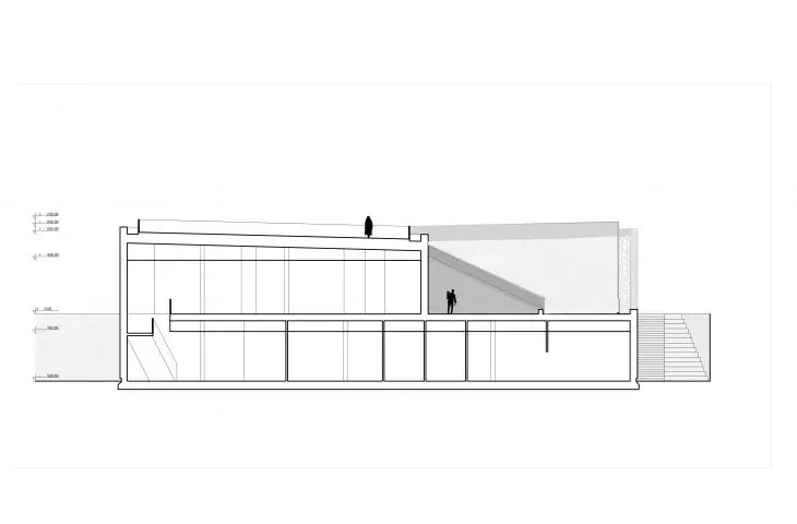 Projekt centrum społecznego w Vancouver, przekrój