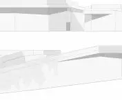 Vancouver community center project, east and south elevations