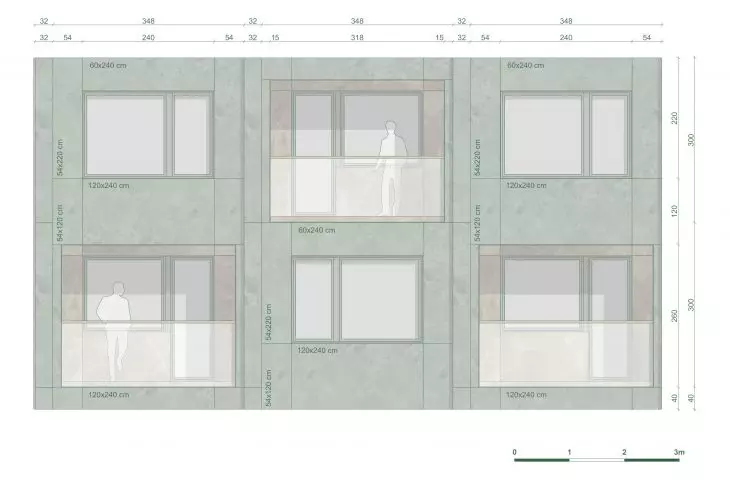 Detail of the facade of the 